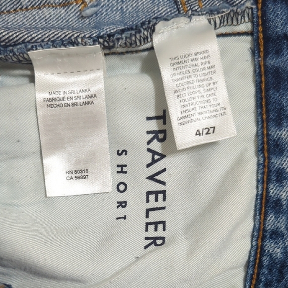 Lucky Brand Traveler Jean Short, Color Unlimited Ct Size 4/27 - Picture 14 of 15